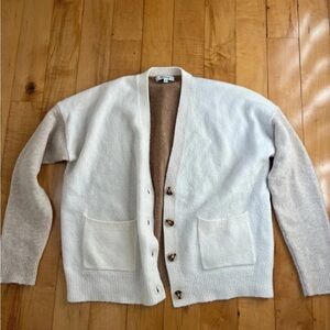 Madewell Colorblock Wool Blend Cardigan Sweater